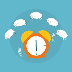 Sleep design over blue background, vector illustration.